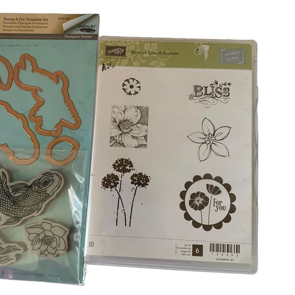 Sizzix Spellbinders Framelits Dies Stamps Butterflies Flowers Koi Fish Floral - Picture 4 of 6